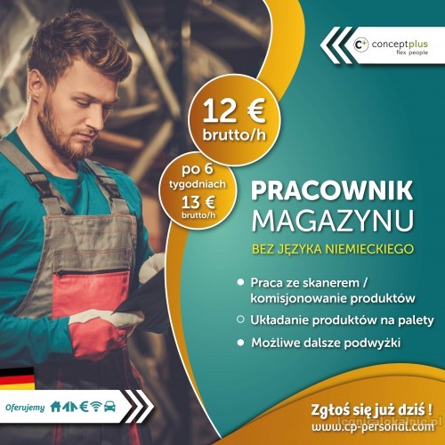 Komisjoner pracownik magazynu - Niemcy - do 13€/h