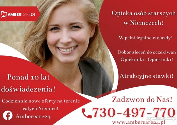 Opiekun/ka do Niemiec od zaraz! Do 1800 € NETTO!