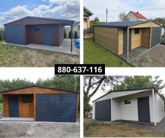 Garaż Blaszany Drewnopodobny 3x5 4x5 4x6 6x6 6x5