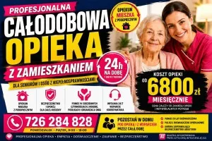 Całodobowa opieka z zamieszkaniem dla seniorów