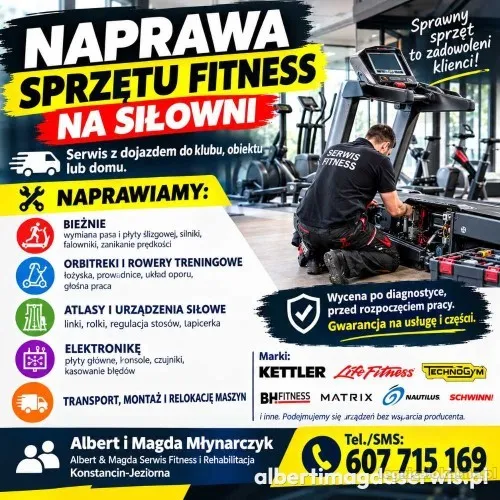 Serwis Siłowni Legnica Sprzętu Fitness/ Rehabilitacyjnego